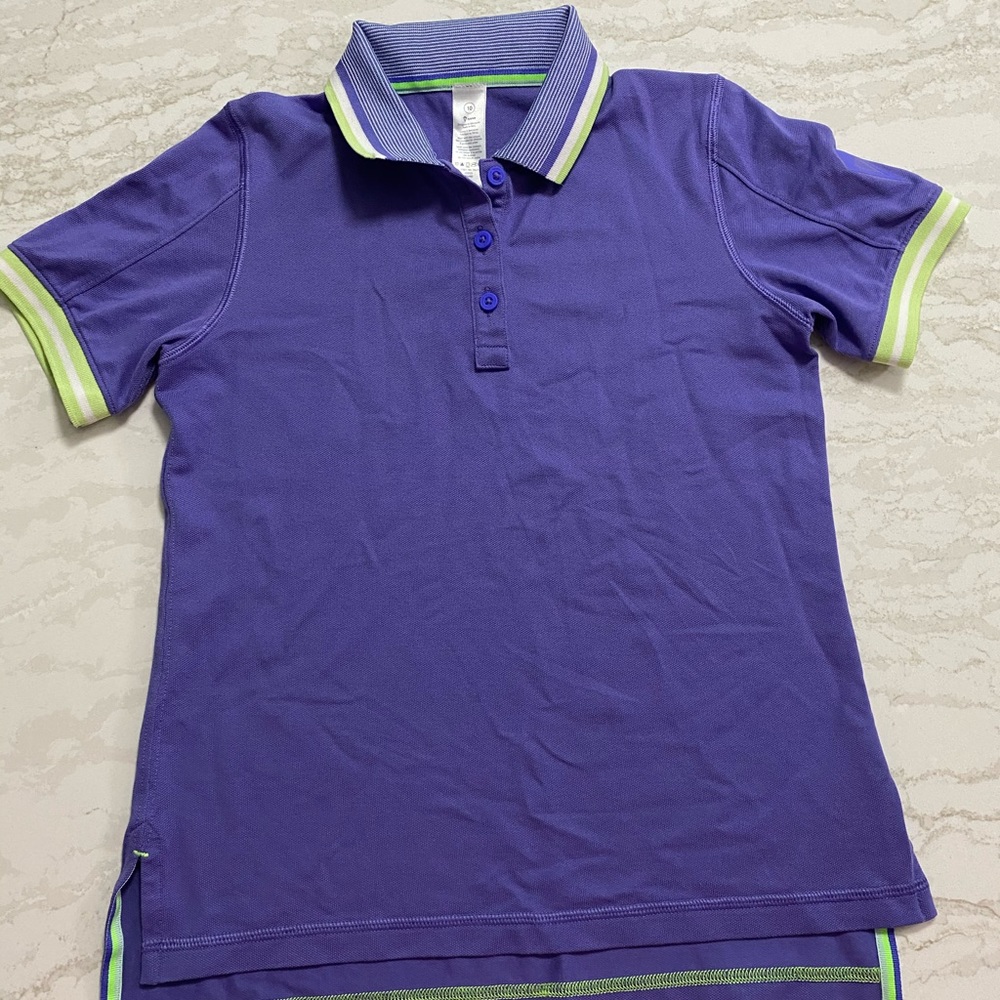 EUC Ivivva purple golf shirt - size 10